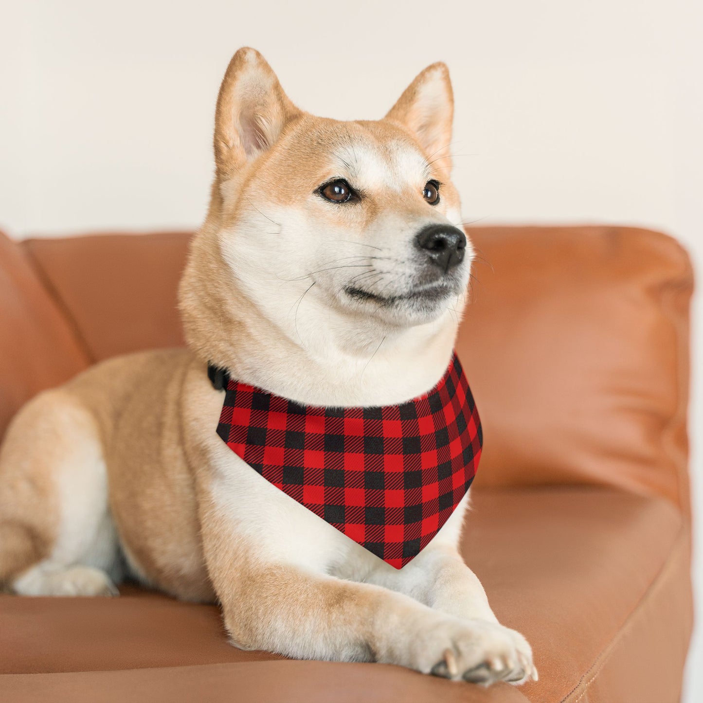 Plaid Pet Bandana Collar