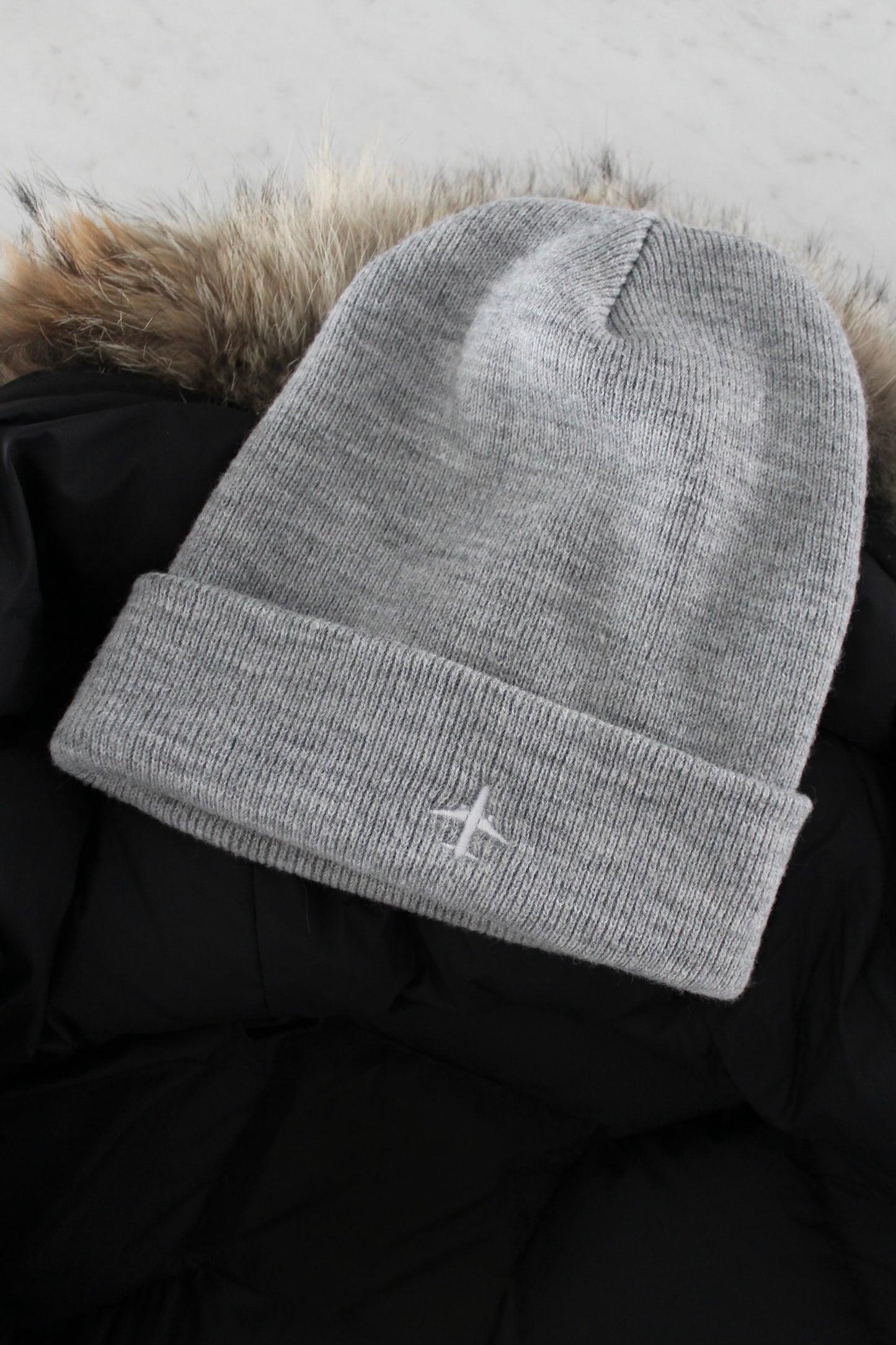 Grey Cuffed Beanie