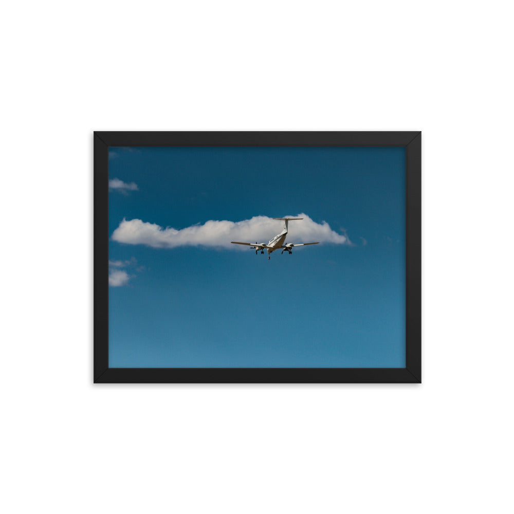 Framed King Air on Final