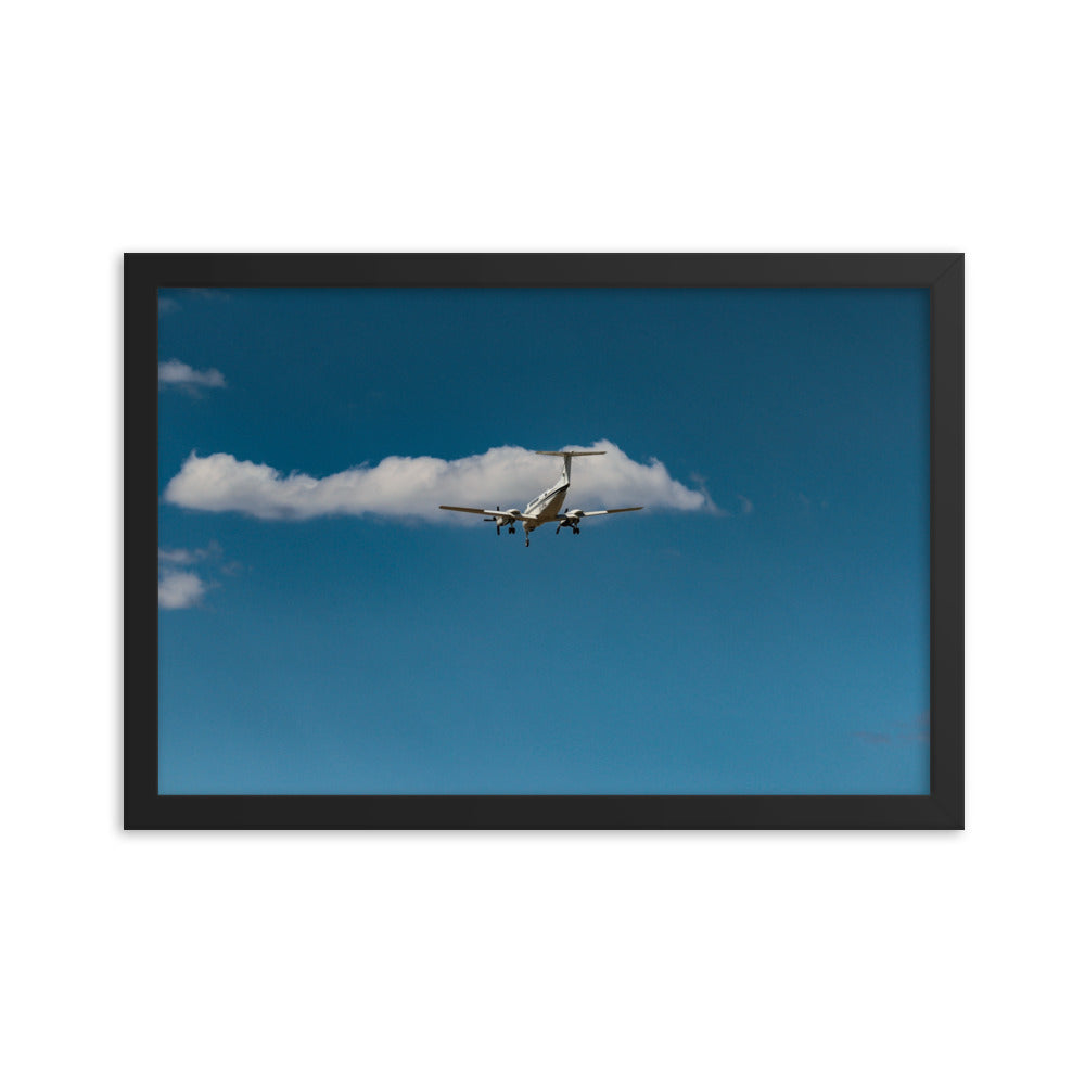 Framed King Air on Final