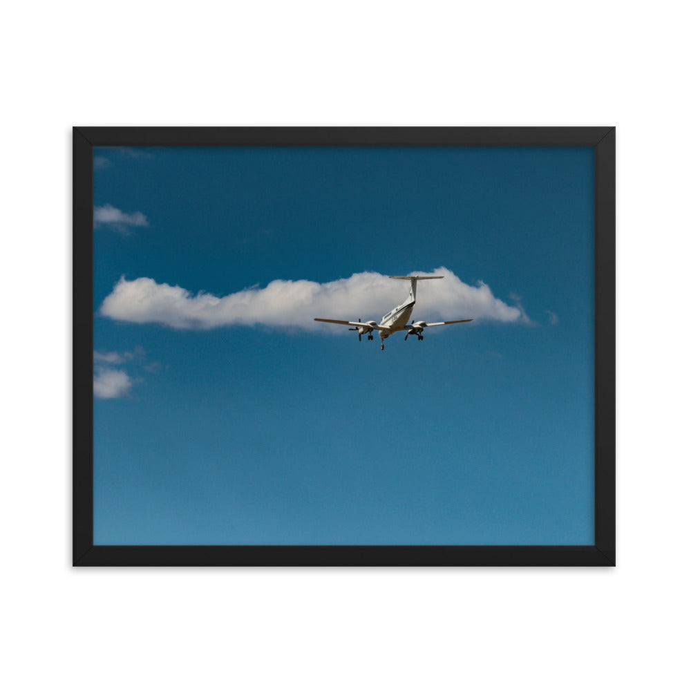 Framed King Air on Final