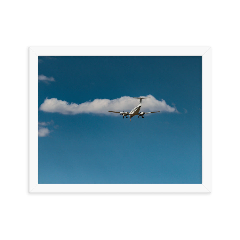 Framed King Air on Final