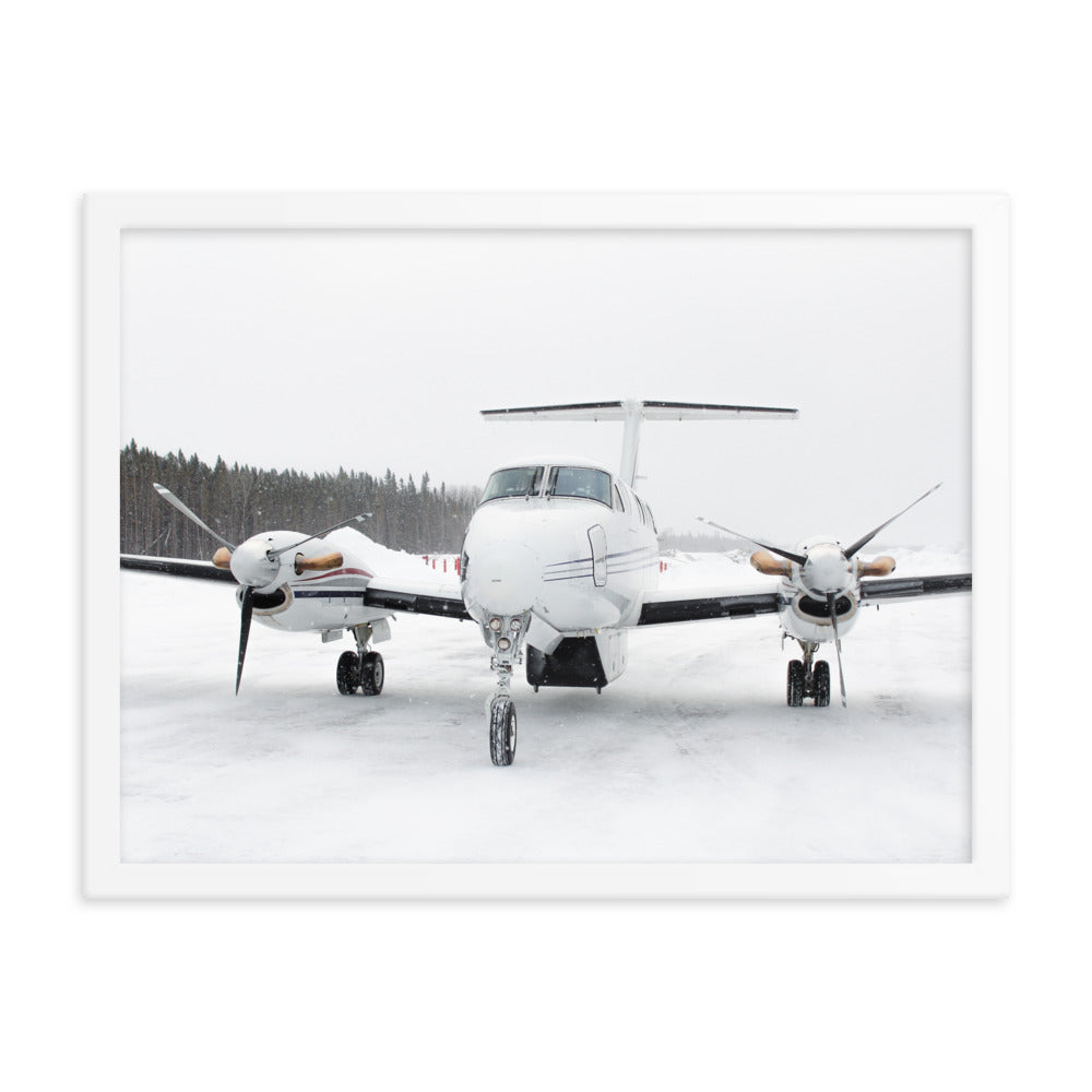 Framed King Air in the Snow