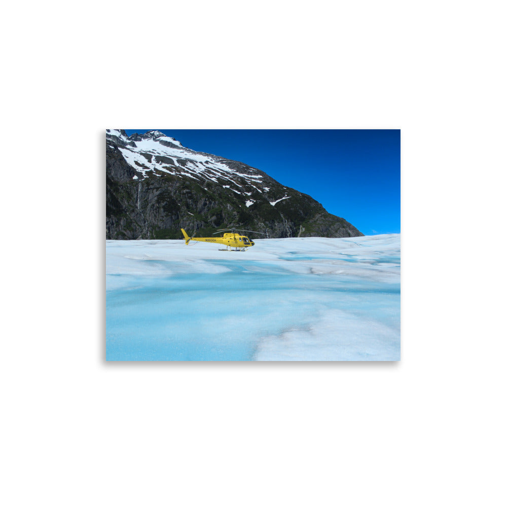 Print Helicopter on Glacier