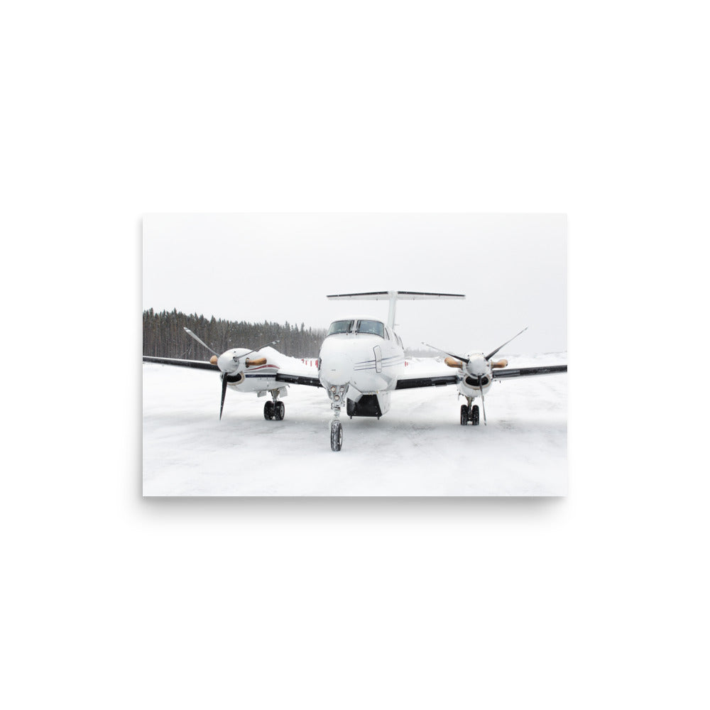 Print King Air in the Snow