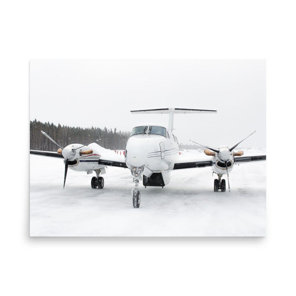 Print King Air in the Snow