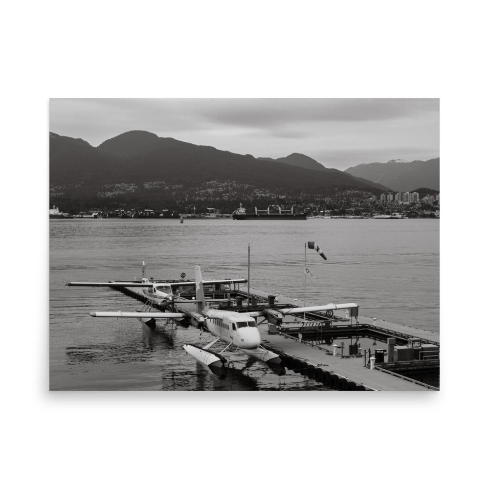 Print Vancouver Harbour (Black + White)