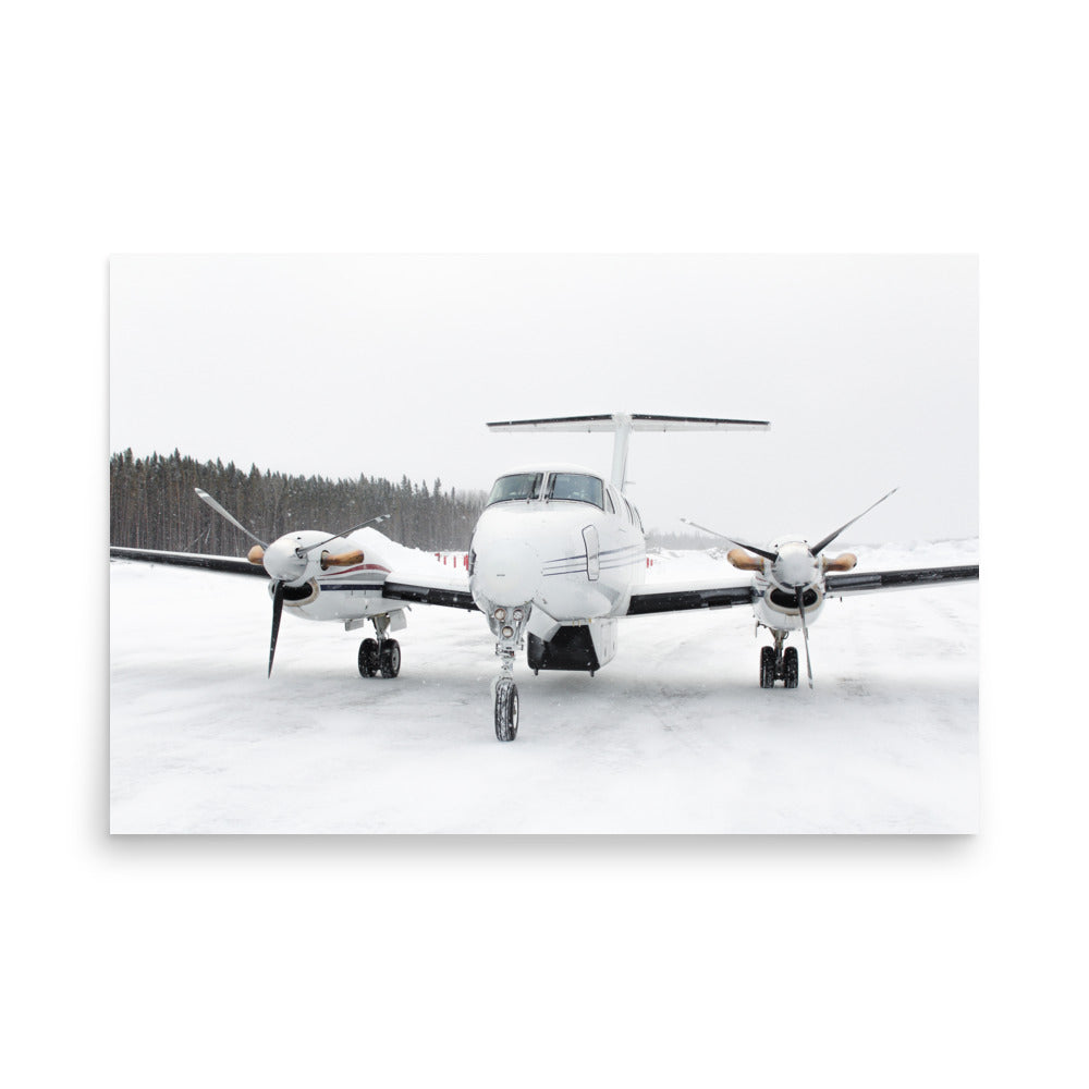 Print King Air in the Snow