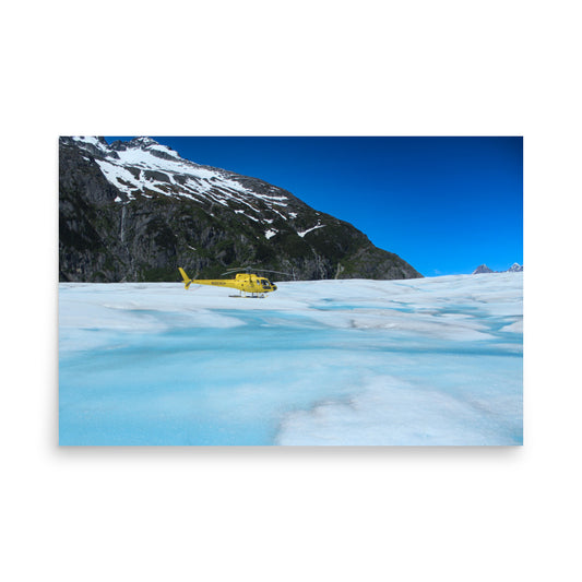 Print Helicopter on Glacier