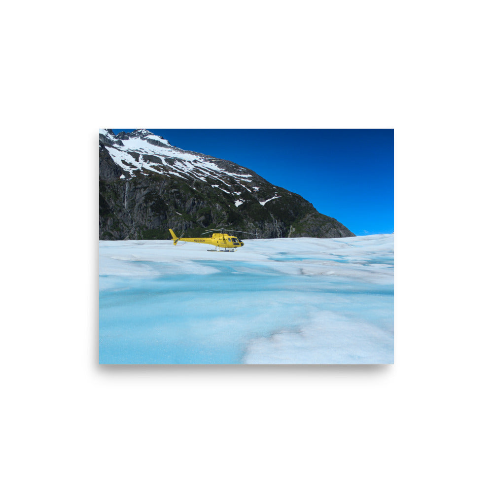 Print Helicopter on Glacier